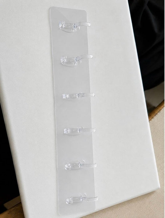 6-Piece Transparent Mirror Wall Hooks – Self-Adhesive Multipurpose Hanging Hooks