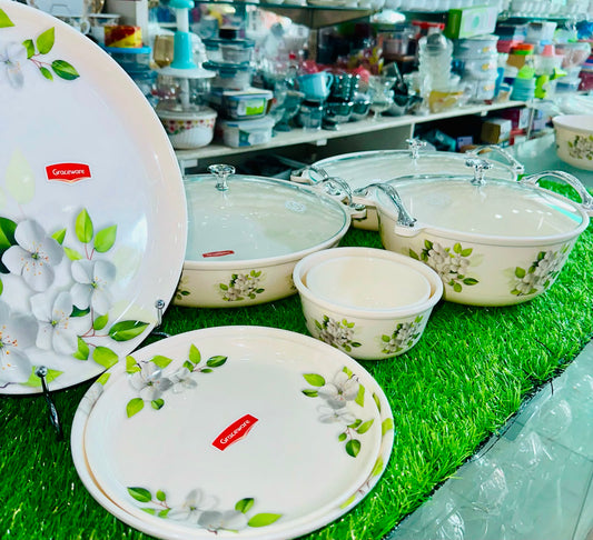 Premium Melamine Dinner Set – 88 Pieces | Elegant & Durable Family Dinnerware
